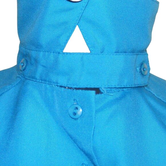 VINTAGE Blouse, M, Blue, Button front, Long sleeve, Ship 'n Shore, Career, Poly - Picture 6 of 13